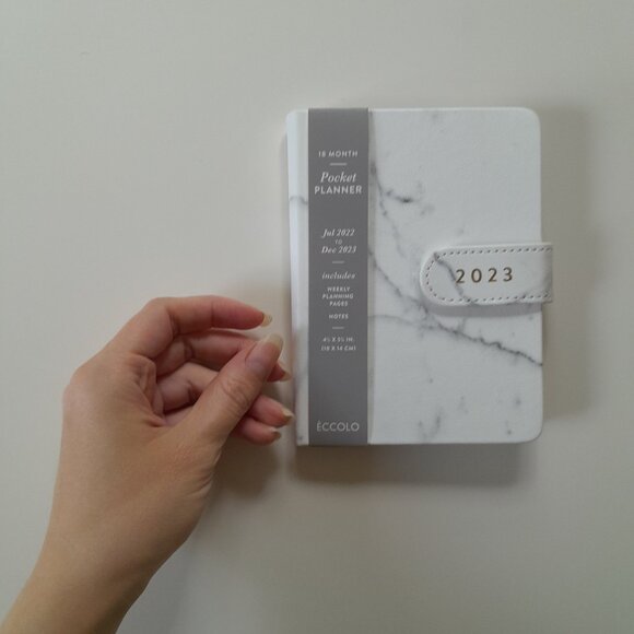 2022-2023 ECCOLO Pocket Planner Gray Marble - Picture 3 of 14